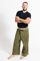 Surya Cotton Fisherman Pants for Men - Green
