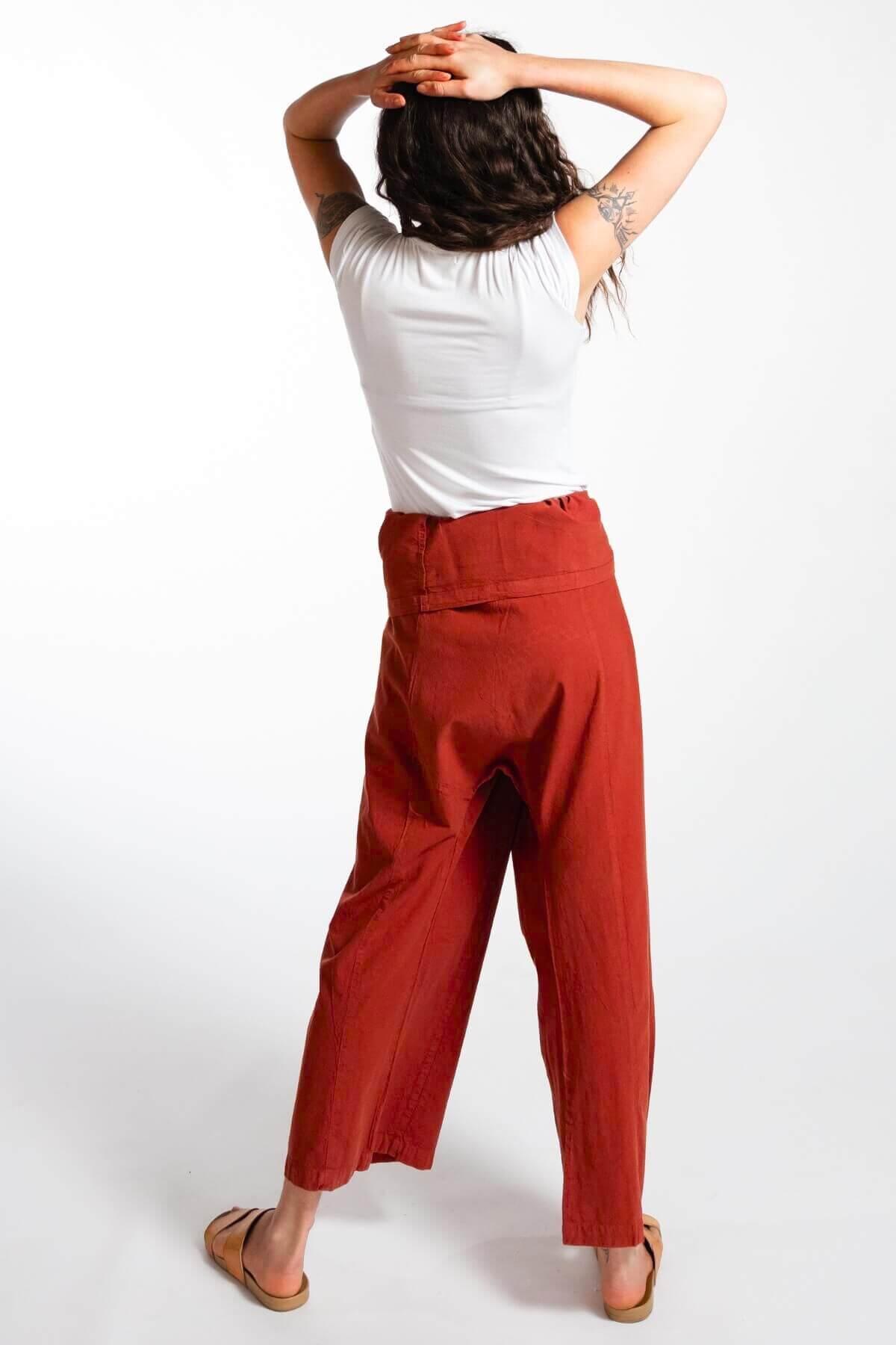 Surya Cotton Thai Fisherman Pants made in Nepal -rear view