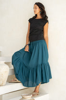 Surya Cambric Cotton Skirt for Women - on location in Bali