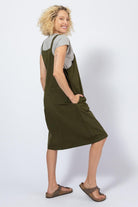 Relaxed Fit Cotton Pinafore for Women - right side view