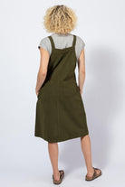Relaxed Fit Cotton Pinafore for Women - rear view