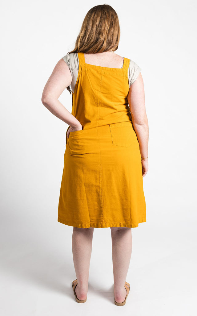 Surya Australia Ethical Cotton 'Ayla' Pinafore made in Nepal - Mustard