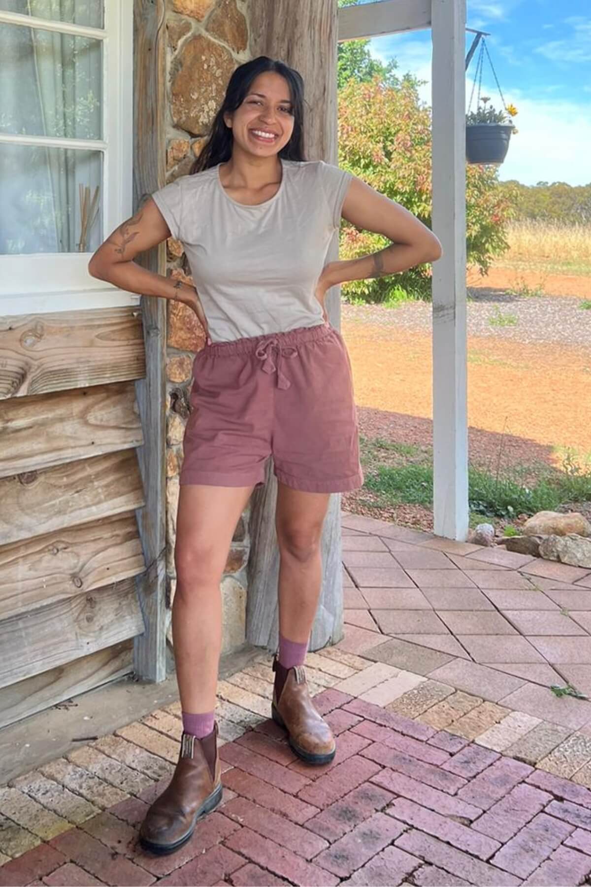 Surya Cotton Sierra Shorts for Women - Taupe