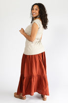 Surya Ethical Crinkle Cotton Skirt for Women - left side view