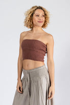 Surya Cotton Strapless Top for Women - left side view