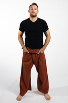 Surya Thai Fisherman Pants for Men - Rust