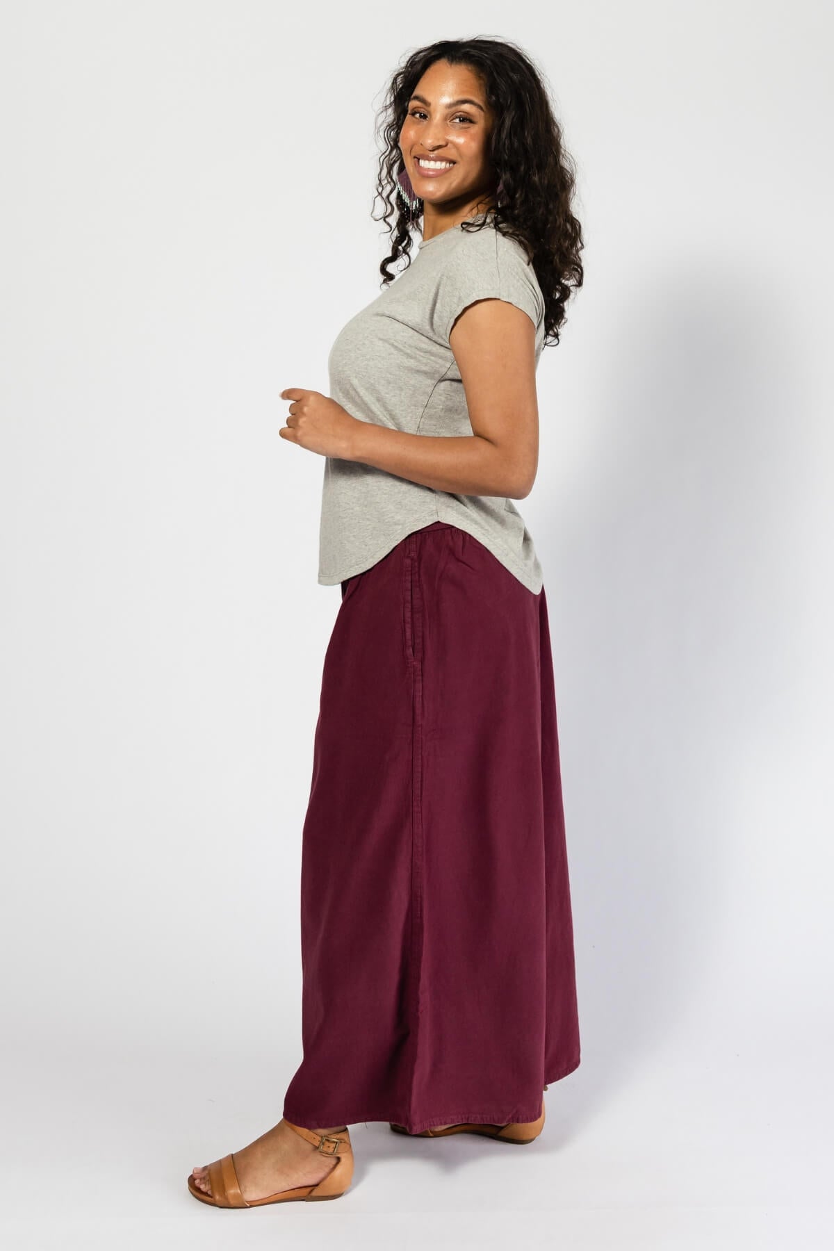 Surya Cotton Palazzo Pants for Women - left side view