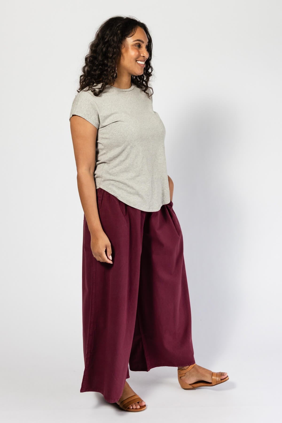 Surya Cotton Palazzo Pants for Women - right side view