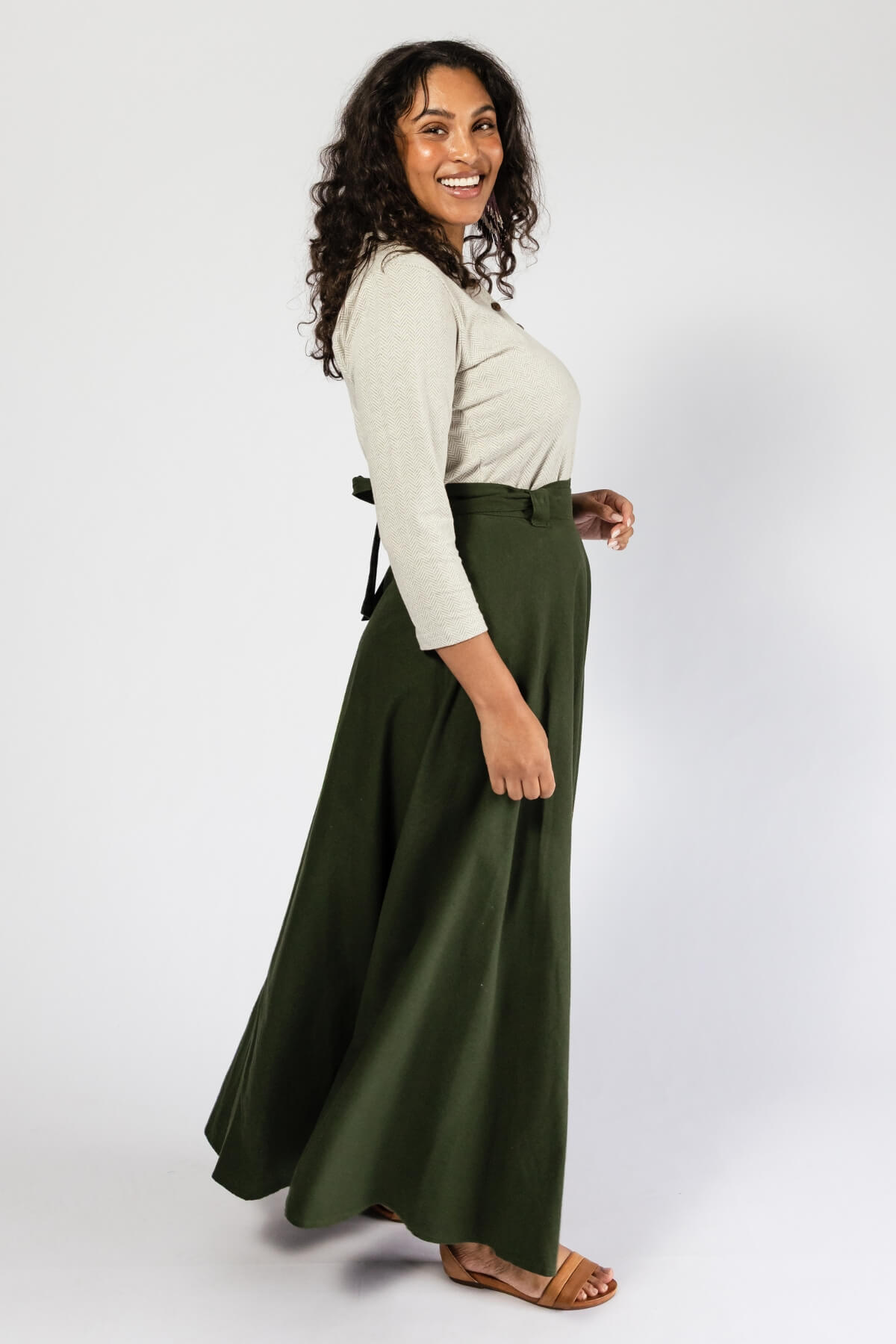 Surya Ethical Cotton Wrap Skirt - right side view