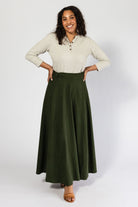 Surya Ethical Cotton Wrap Skirt - Green