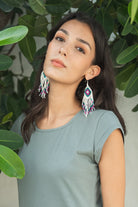Surya Handmade Glass Bead Earrings - ethically made in Nepal
