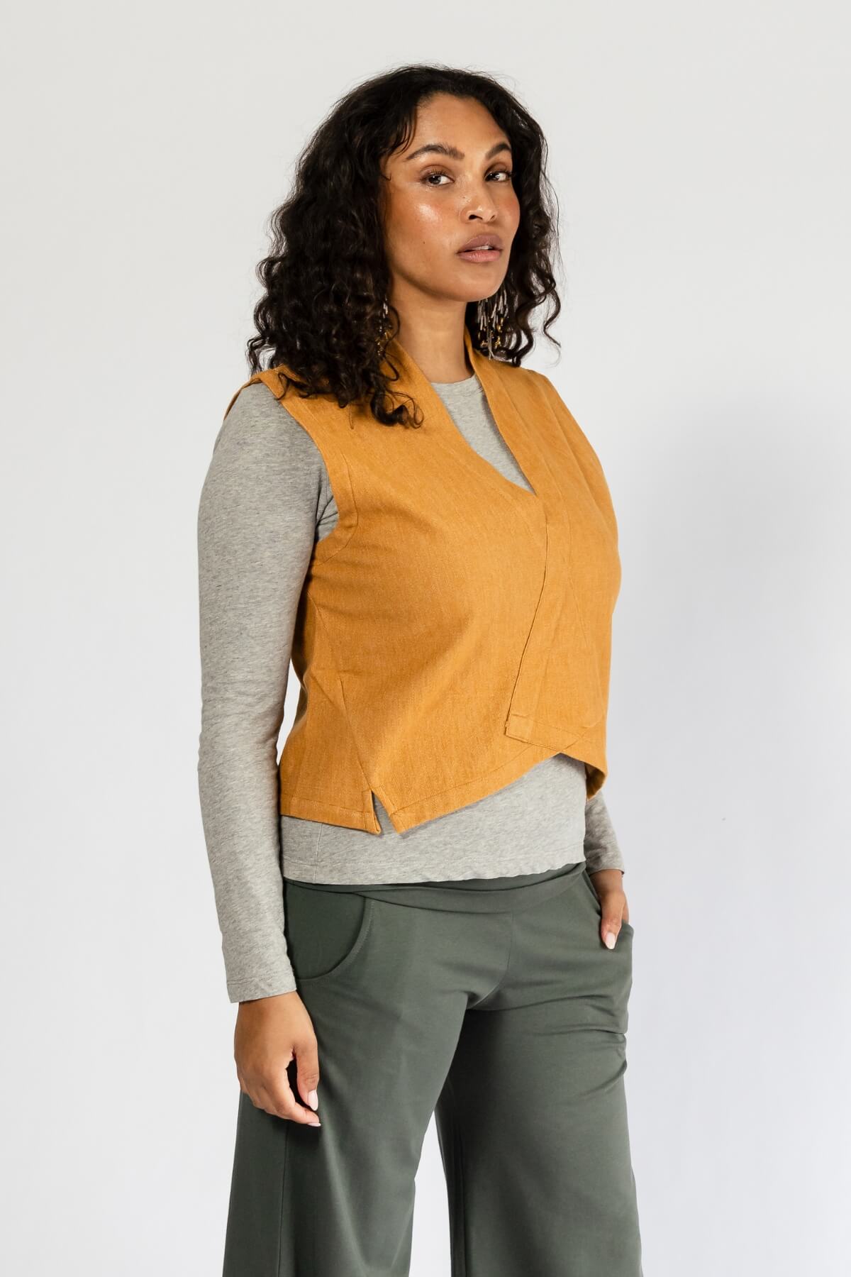 Surya Ethical Organic Cotton Vest - right side view