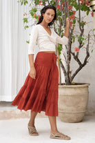 Surya Crinkle Cotton 'Franti' Skirt | Ethically made in Nepal 