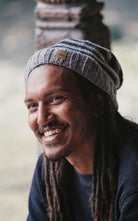 Surya Australia Merino Wool Slouch Beanie for Men from Nepal - Grey
