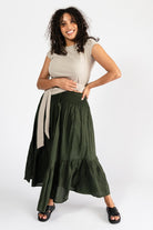 Surya Crinkle Cotton Skirt for Women - full length maxi skirt