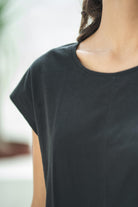 Surya Everyday Organic Cotton Tops for Women -  wide capped sleeves