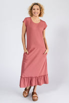 Surya Ethical Organic Cotton Midi Dress - Sundae Pink