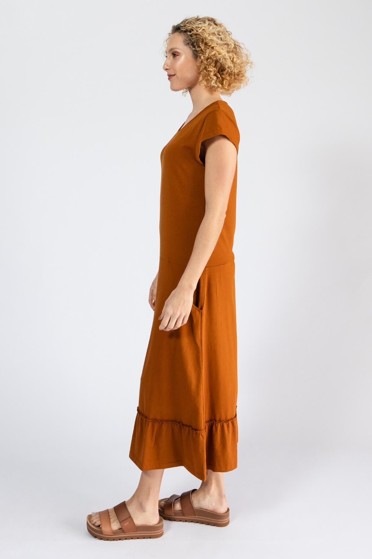 Surya Organic Cotton Noumea Midi Dress - left side view