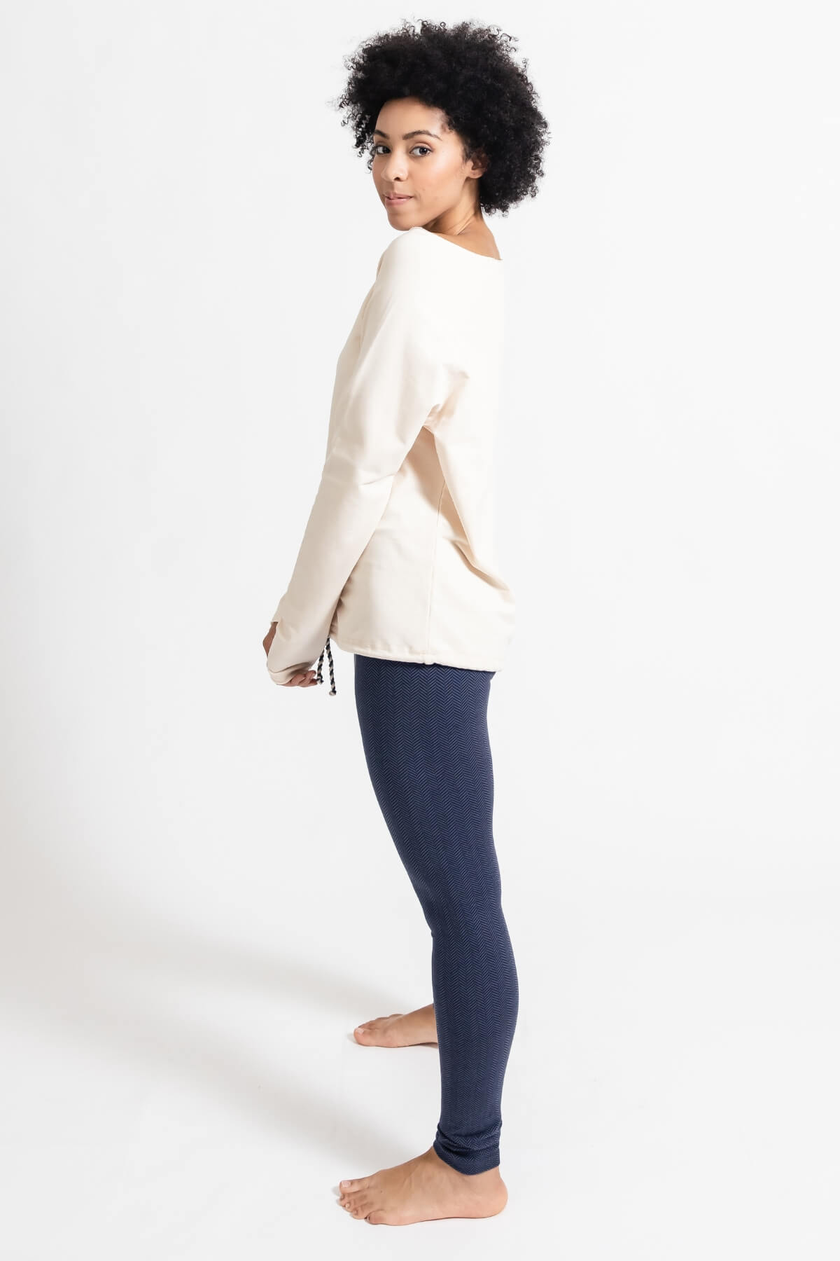 Asana Leggings Organic Cotton Jacquard Leggings made in Nepal Surya