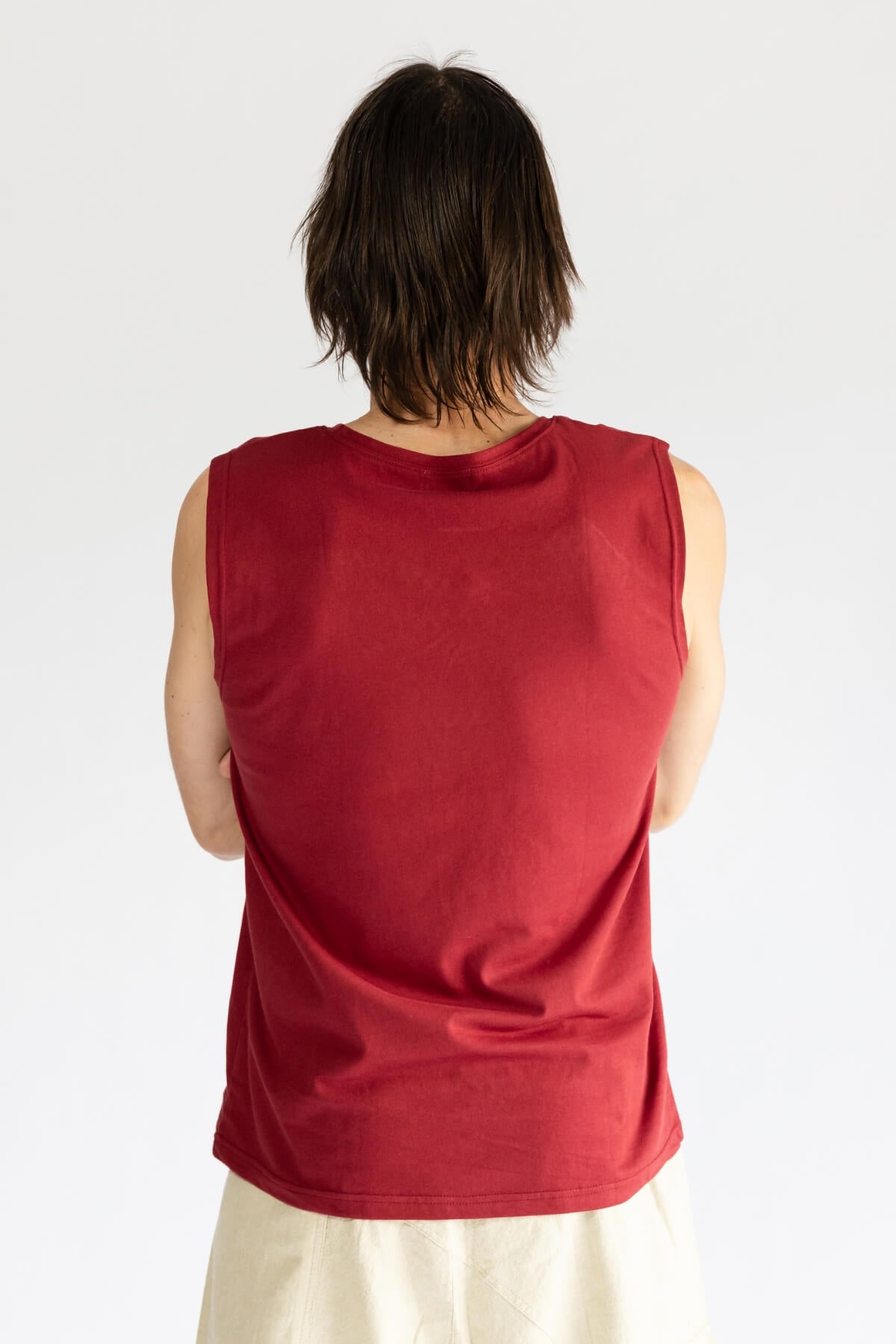 Surya Ethical Organic Singlet Tops for Men - rear view