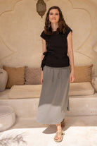 Surya Organic Cotton Madrid Skirt - on location in Canggu Bali