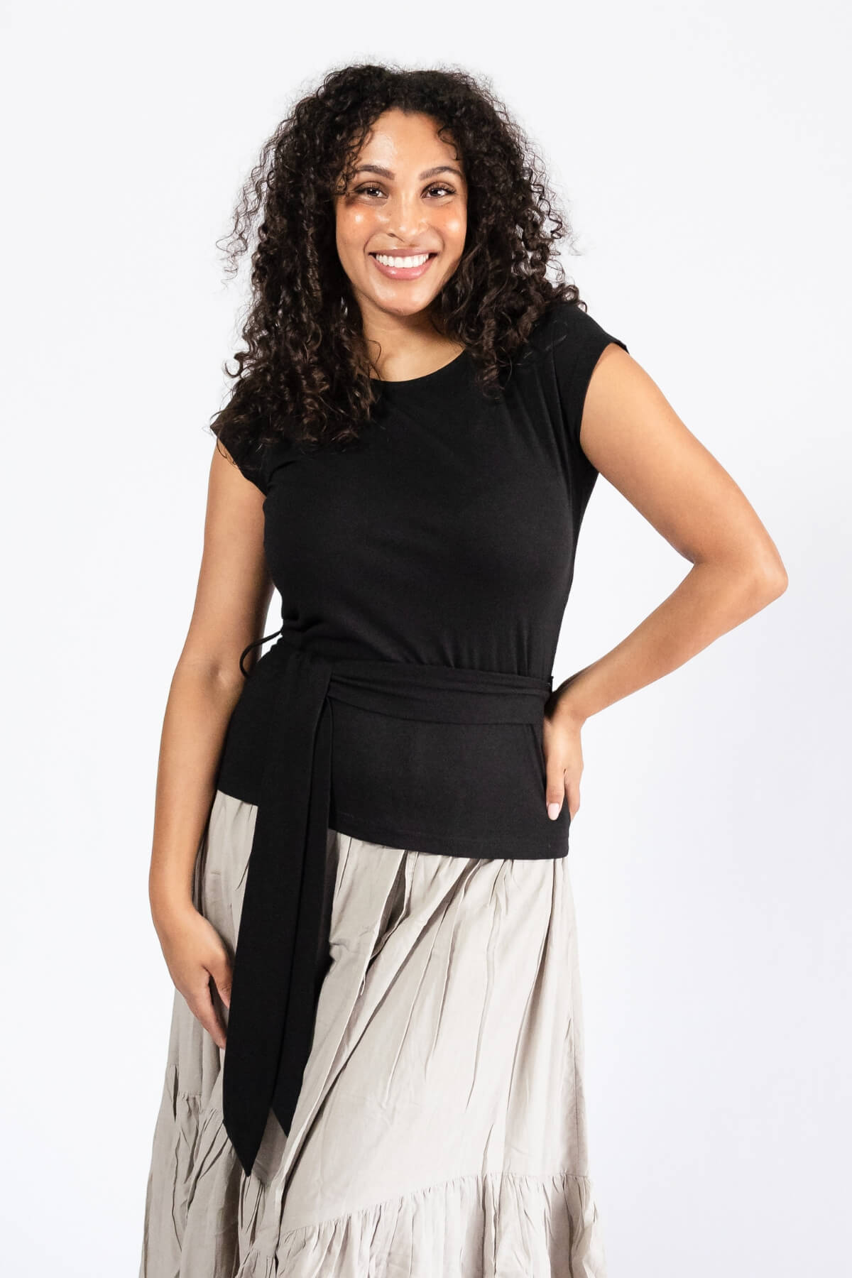 Surya Organic Cotton Amari Top - Black
