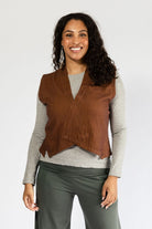 Surya Organic Jacquard Denim Vest - ethically made in Nepal