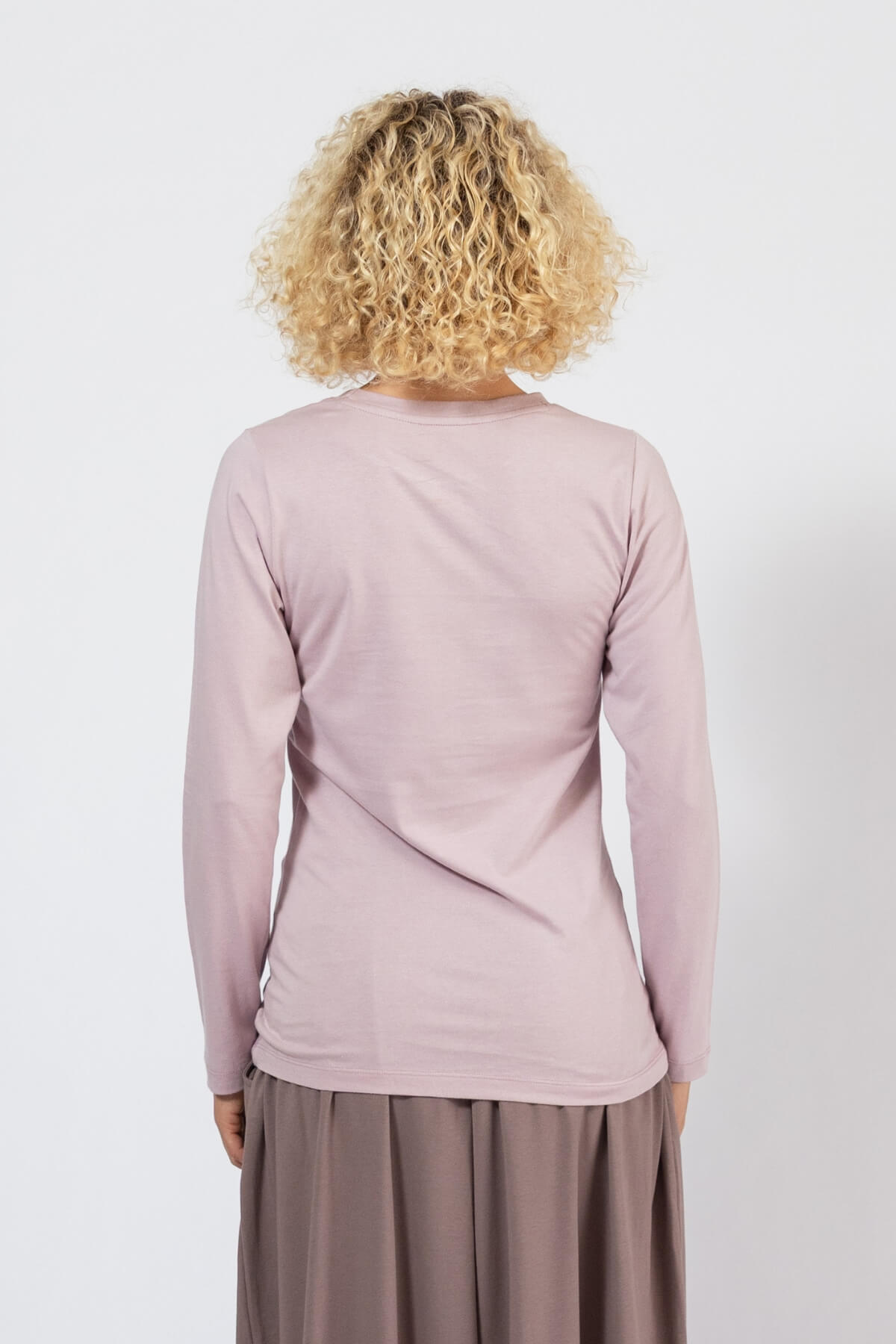 Organic cotton long sleeve tops for women - rear view