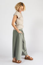 Surya Organic Cotton Palazzo Pants - 7/8 length