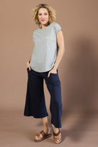 Surya Organic Cotton Cropped Pants - with two hip pockets