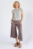 Surya Organic Cotton Cropped Freedom Pants - Dusty Mauve