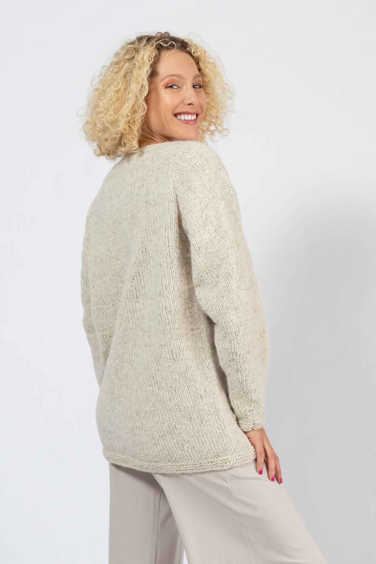 Oversized Wool Jumpers for Women - right side view