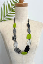 Surya Polymer Clay Disc Necklace - ethically made in Nepal by survivors of domestic violence