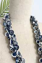 Surya Ethical Polymer Clay Petal Necklace - navy
