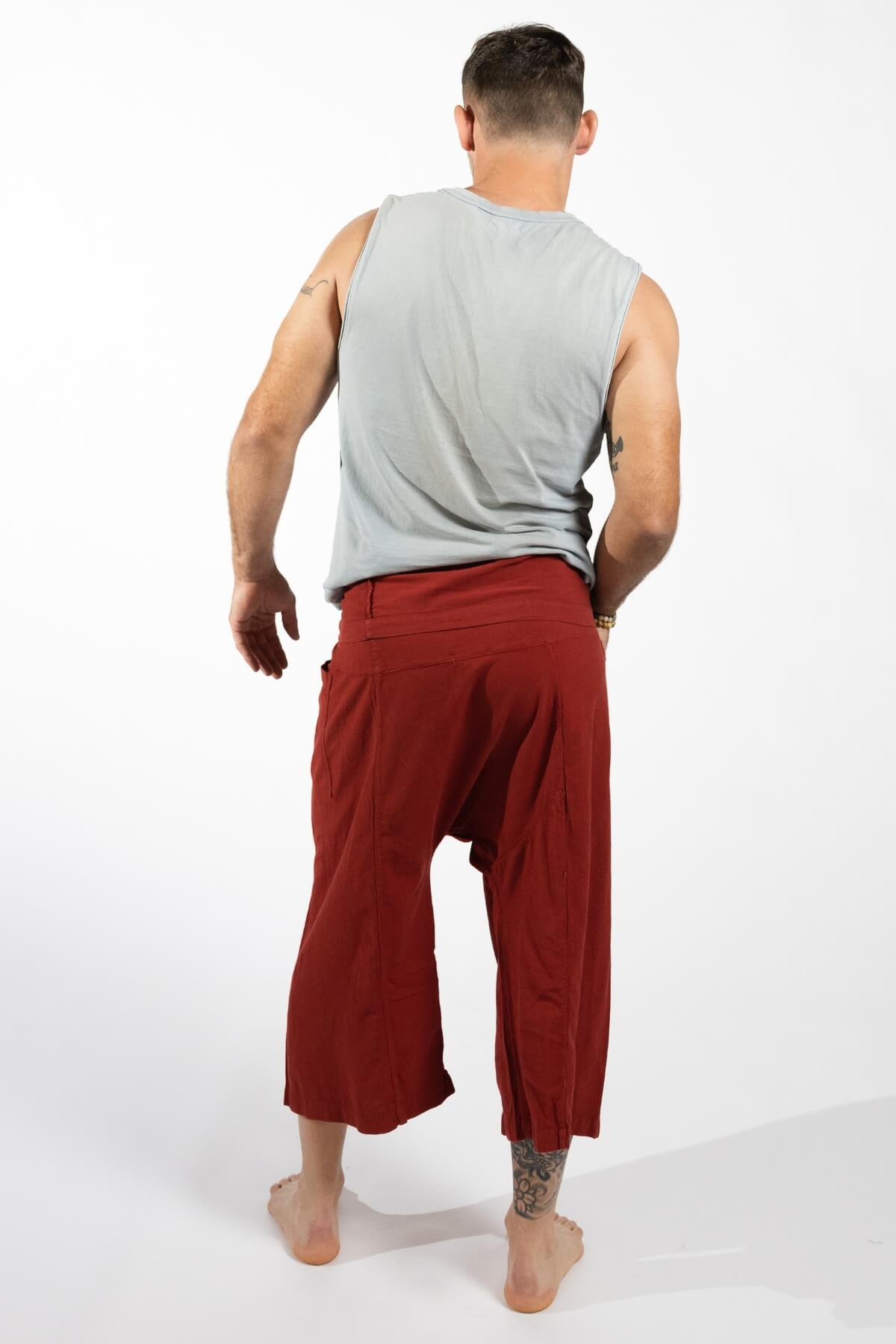Surya Cotton Short Fisherman Pants for Men - rear view