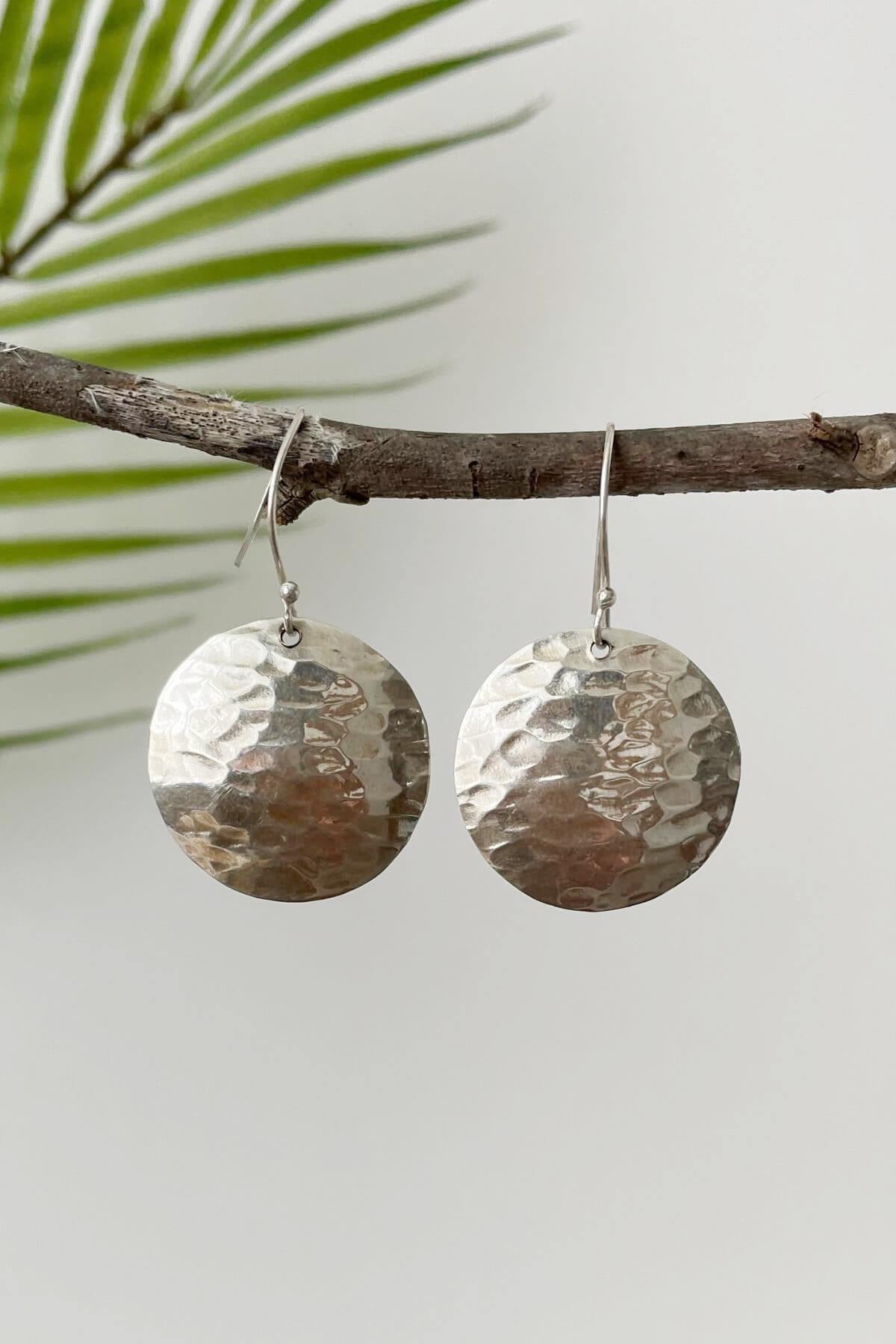 Handmade Ethical Silver Earrings from Nepal La Lune Earrings Surya