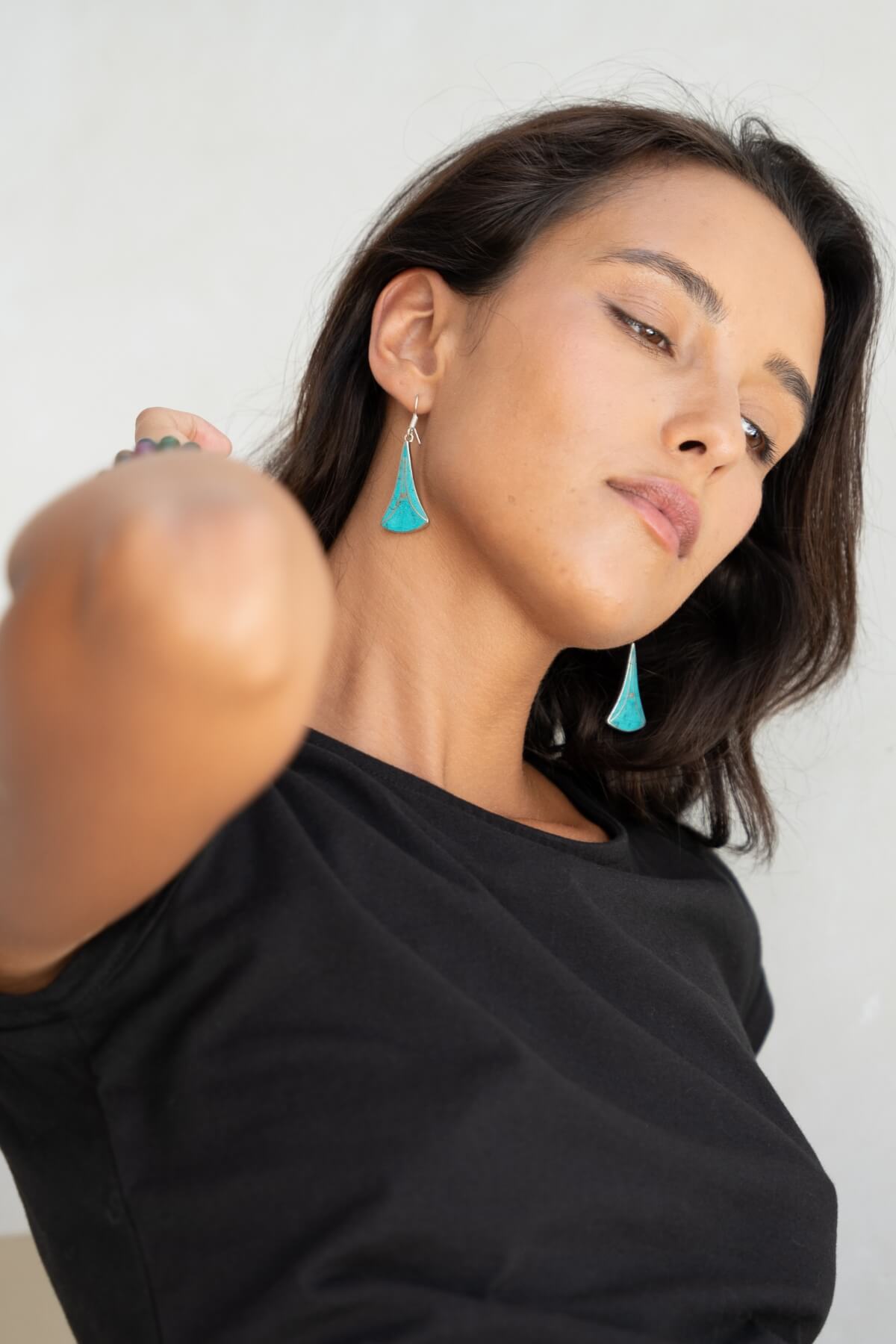 Surya Ethical Tibetan Earrings made in Nepal
