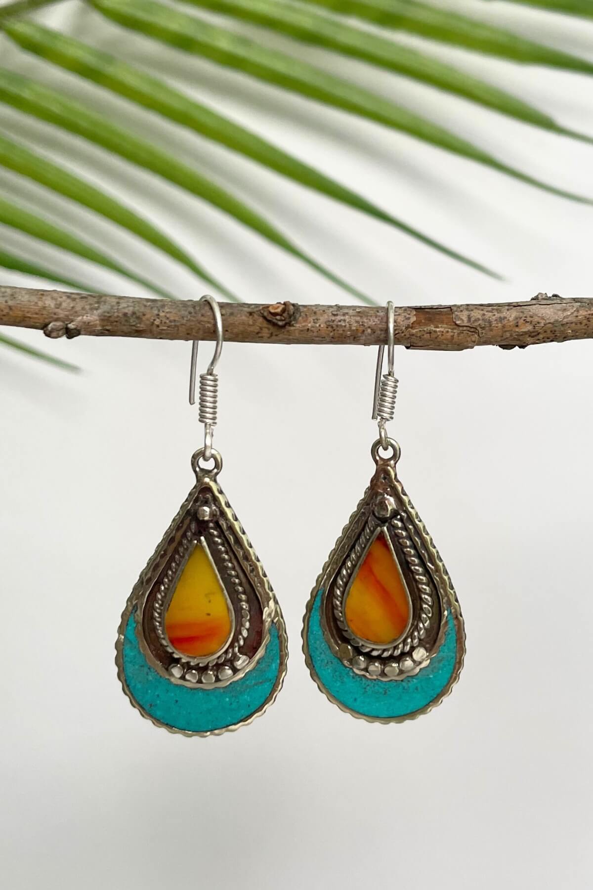 Surya Ethical Handmade Tibetan Earrings - Indra