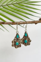 Surya Ethical Tibetan Earrings made in Nepal - Turquoise Tirsa