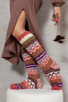 Ethical hand knitted unisex wool socks - made in Nepal