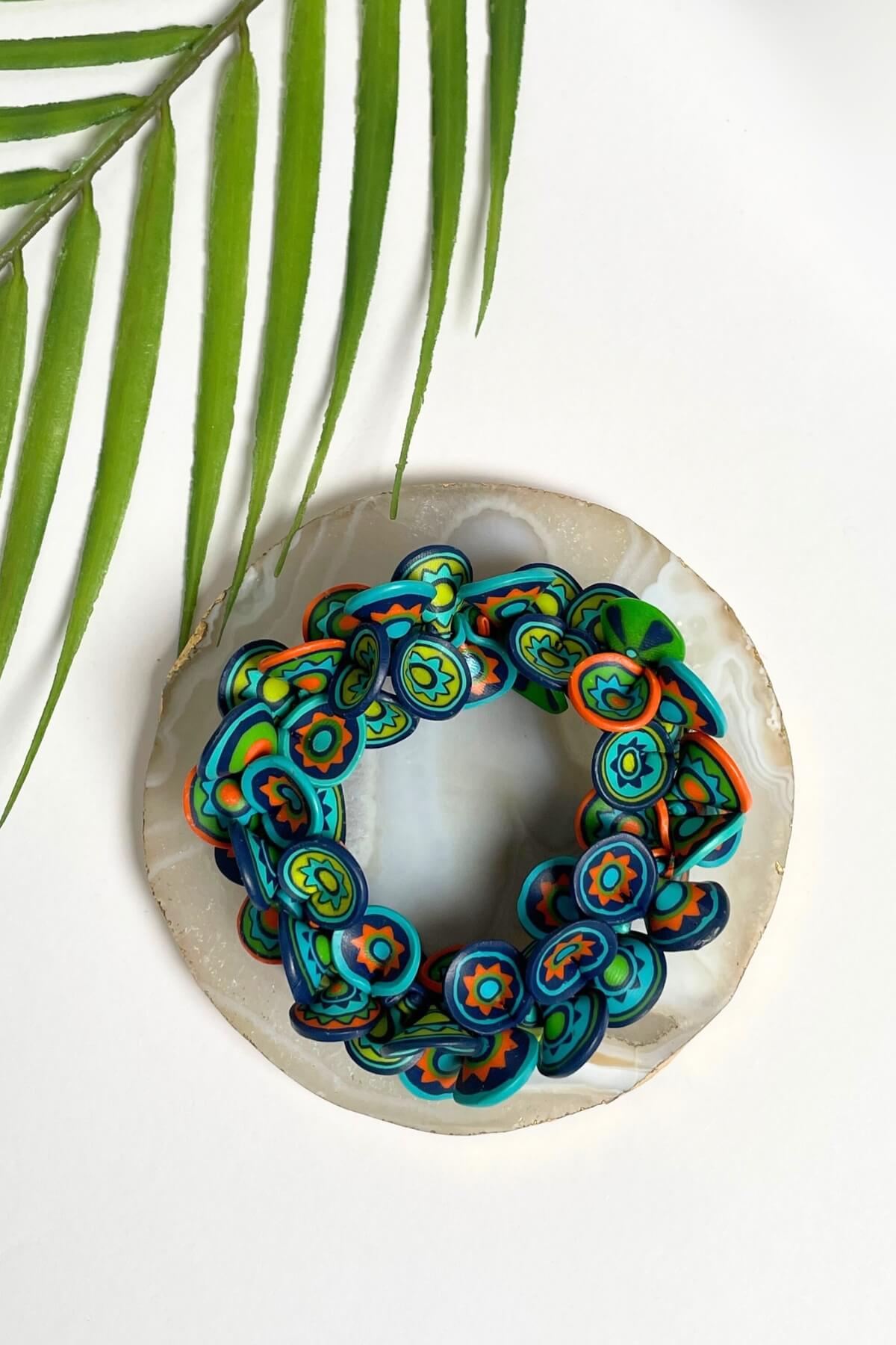 Surya Fairtrade Samunnat Polymer Clay Petal Bracelets - handmade in Nepal