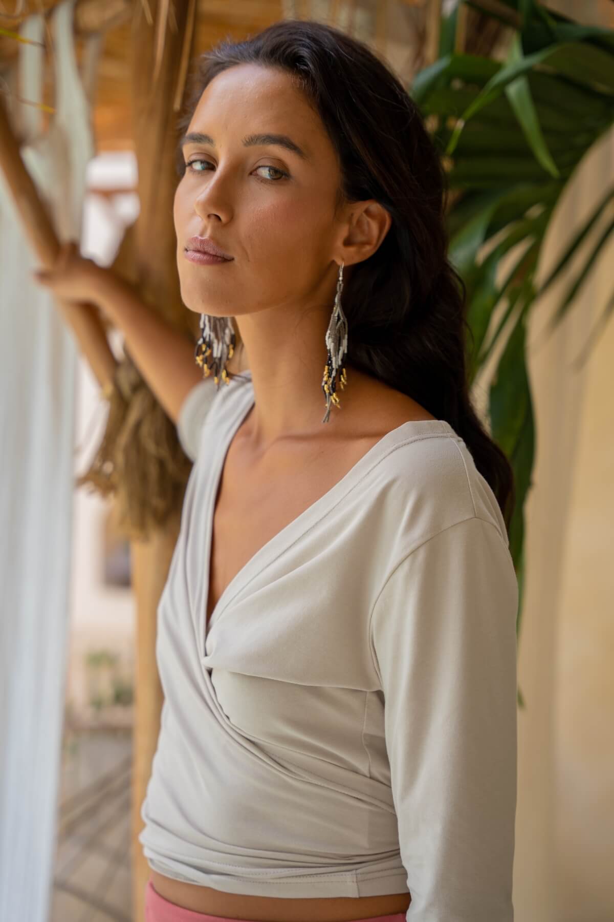 Surya Fair Trade hand beaded earrings -made in Nepal