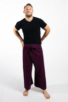 Surya Cotton Fisherman Pants for Men - Wine