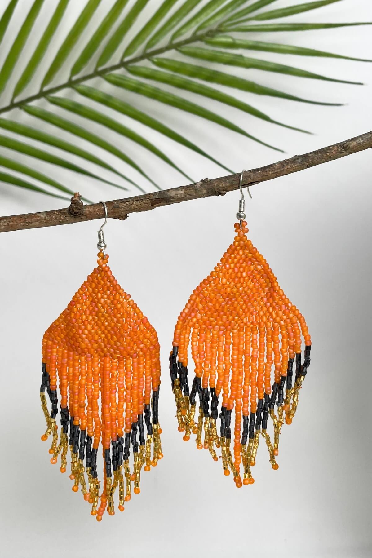 Surya Handmade Glass Beaded Earrings made in Nepal