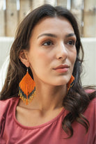 Surya Handmade glass bead earrings -made in Nepal