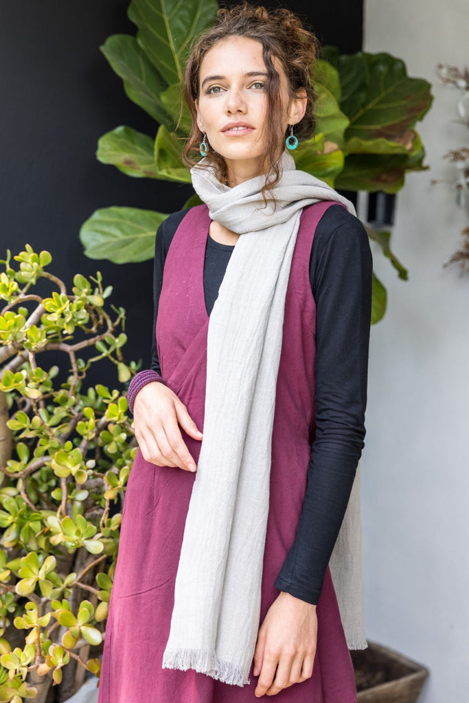 Surya Hemp Scarf made in Nepal - Naturally Dyed