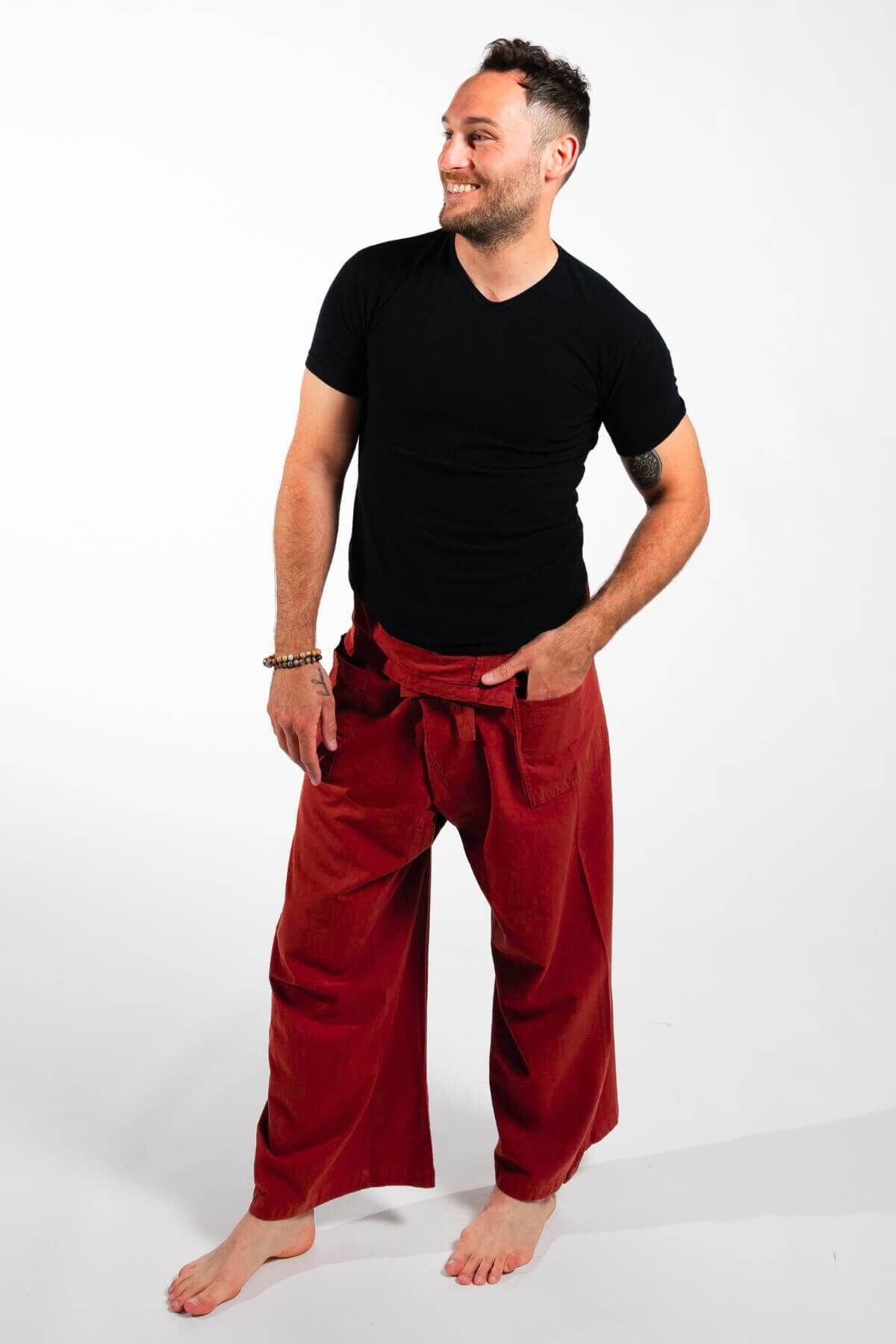 Surya Thai Fisherman Pants for Men - with hip pockets