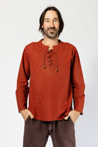 Surya Long Sleeve Cotton Top for Men - ethically made in Nepal