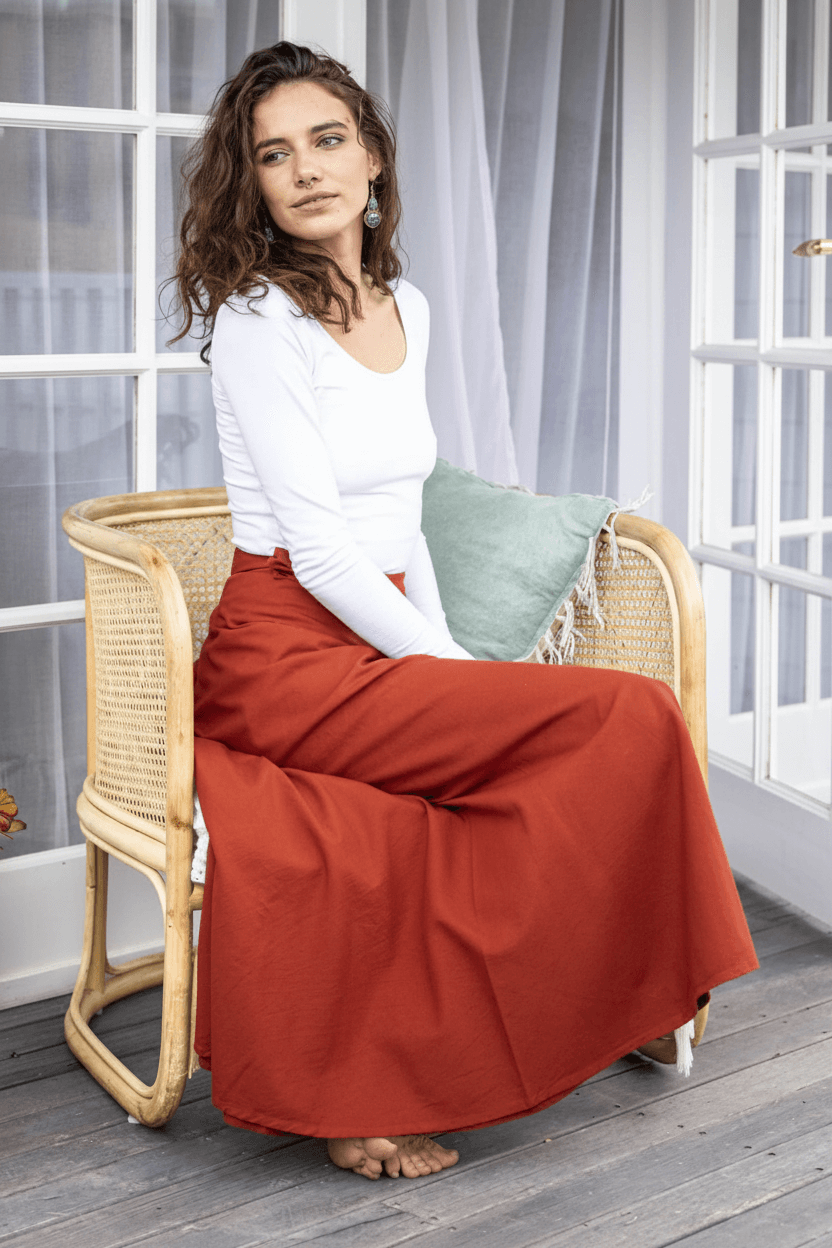 Surya Australia Ethical Cotton Wrap Skirt made in Nepal