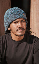 Surya Australia Ethical Merino Wool Beanie from Nepal for men - Blue